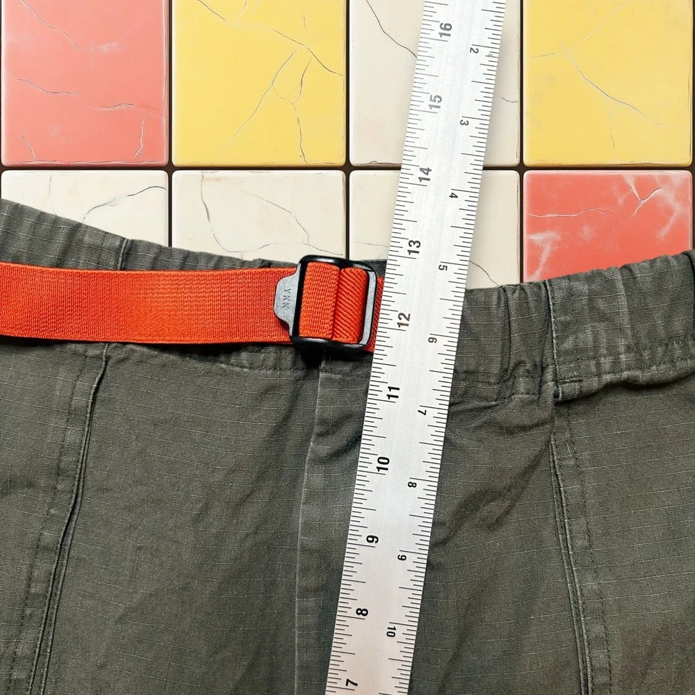 Vintage‎ Gap Cargo Hiking Shorts Y2K Men L Green Ripstop Pockets Outdoor Utility